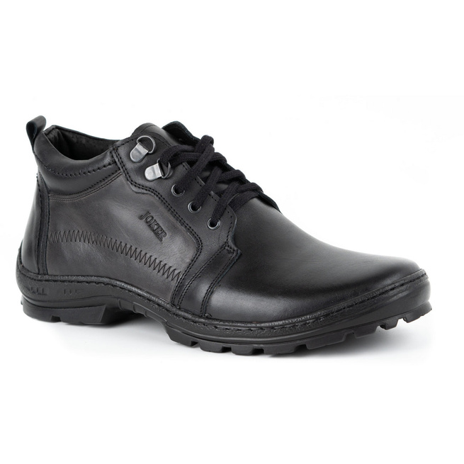 Pánské zimní kožené boty JOKER 592 black