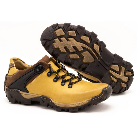 Męskie buty trekkingowe 116 żółte