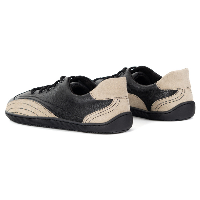 Wasak 0800W dámské barefoot kožené polobotky černé barvy
