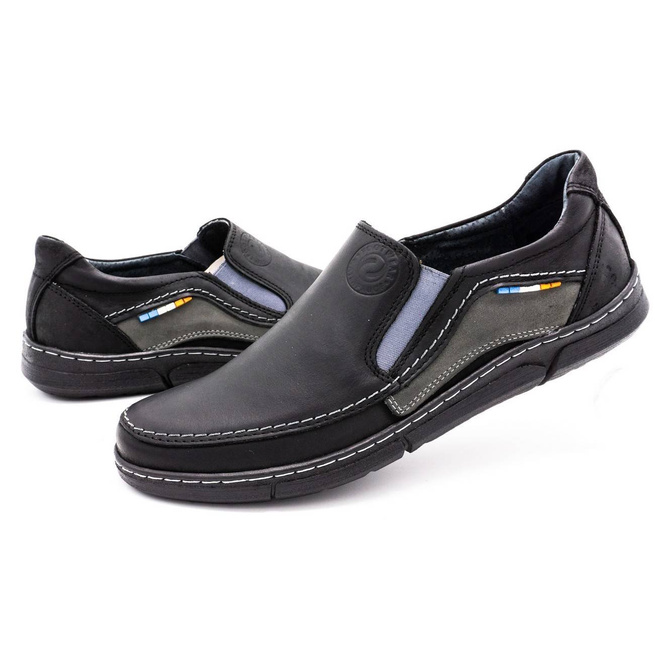 Buty męskie slip-on 283GT czarne