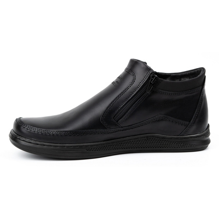 Buty męskie skórzane zimowe K30s czarne