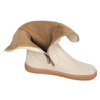 Dámské boty BAREFOOT zateplené kožené Freja Polish beige s lícováním
