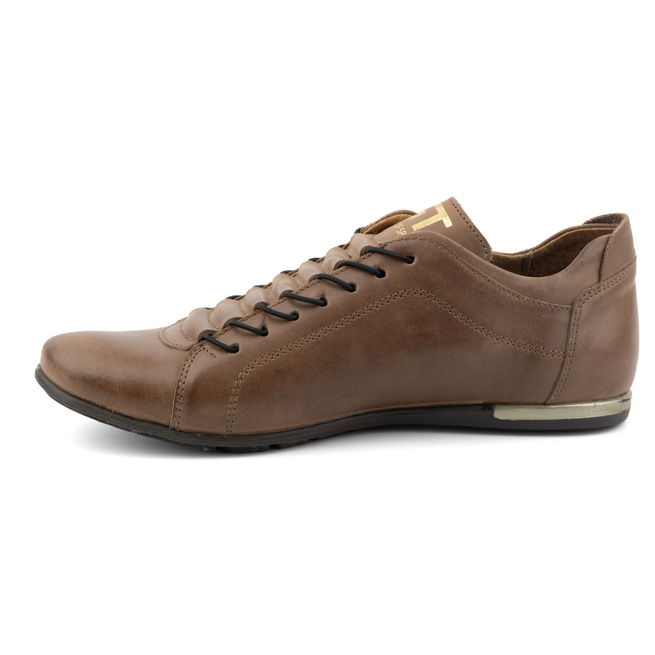 Buty sportowe męskie skórzane 2123 brązowe