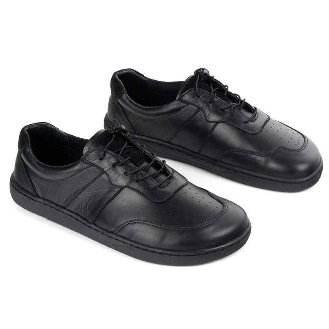 DÁMSKÉ BAREFOOT KOŽENÉ MINIMALISTICKÉ BOTY ARIA BLACK 103MP