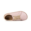 Aura: Różowe Damskie Barefoot Sneakersy Skórzane | Modne Buty Minimalistyczne, Zerowy Drop