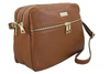 Pojemna torebka skórzana dwukomorowa - Brązowa jasna