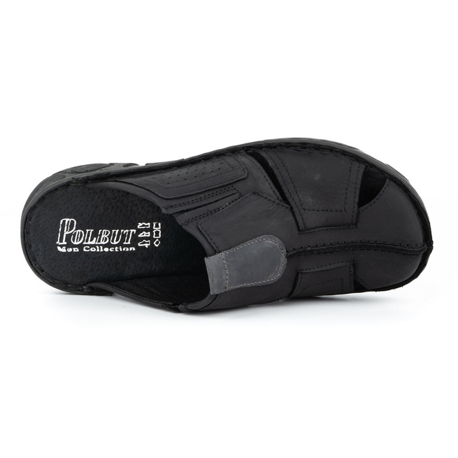 Pánské kožené žabky 312 black