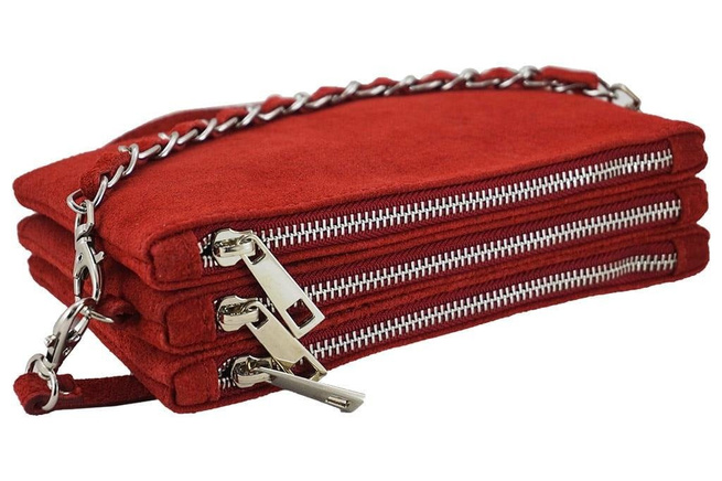 Barberini's - semišová poštovní taška - červená