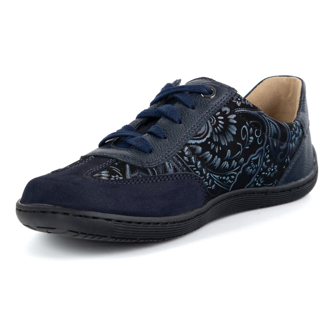 Buty barefoot damskie skórzane minimalistyczne OLIVIER 1287 granatowe
