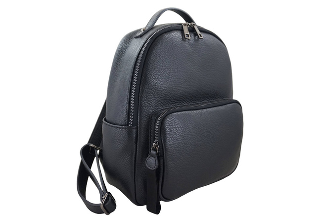 Elegantní klasický kožený batoh Black