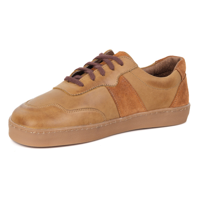 Buty męskie skórzane BAREFOOT 0549 rude