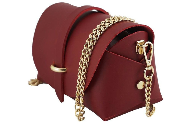 Módní kožená společenská poštovní taška - šedá