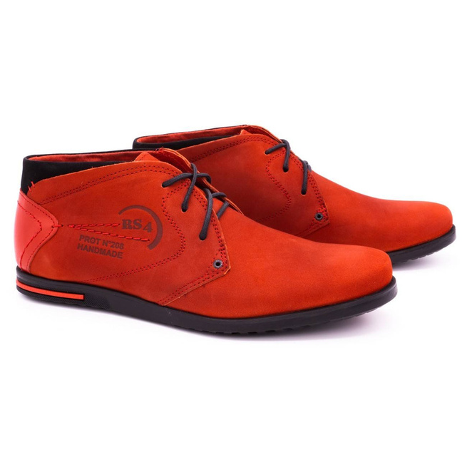 Pánské kožené boty C37SW červené