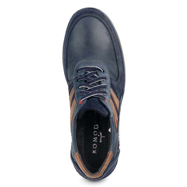 Pánské polobotky z kůže POLSKIE 837k námořnická modrá