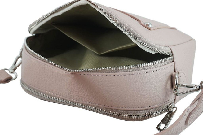 Dámská kabelka s širokým páskem Powder pink