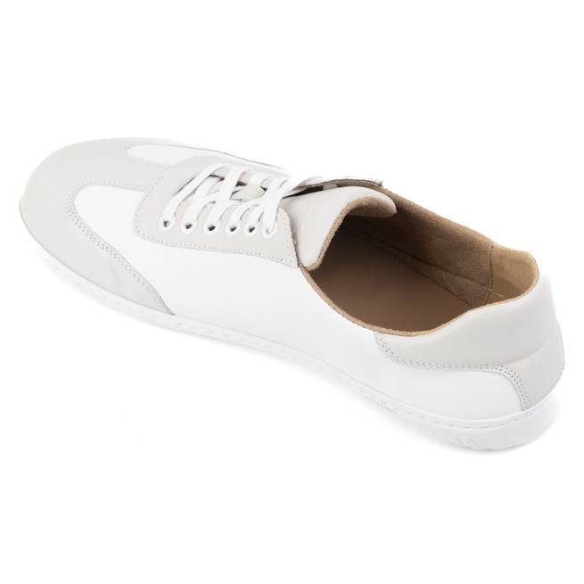 Buty męskie barefoot minimalistyczne skórzane 0742W  białe