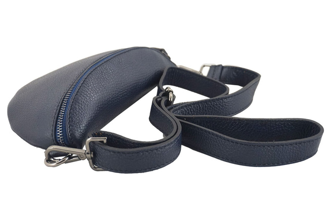 Kožený sáček pro mládež / ledvinka - námořnická modř