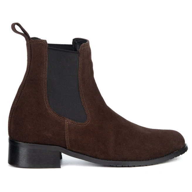 Olivier Colette - elegantní dámské kožené semišové kozačky ze sobolí kůže