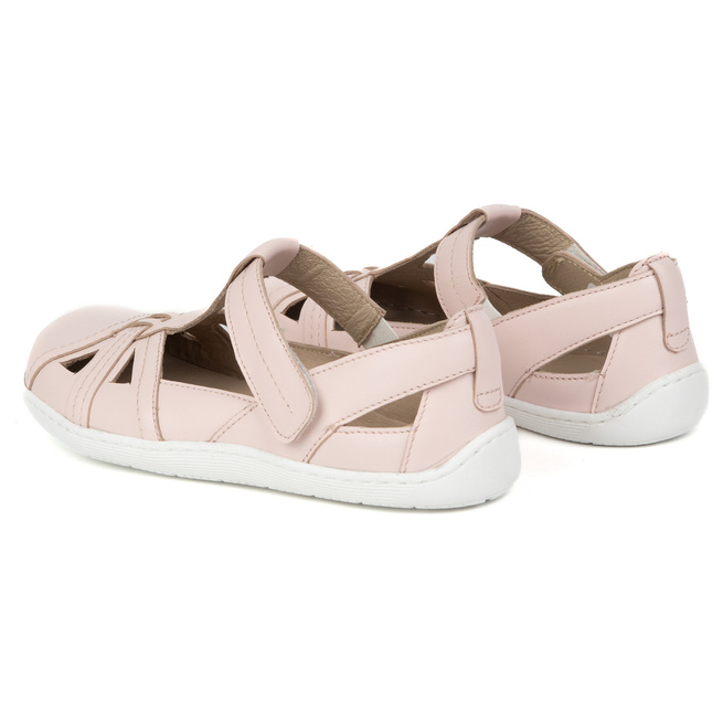 Dámská obuv BAREFOOT Ultralight polobotky Olivier 1285 velcro powder pink
