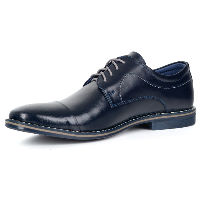 Pánská elegantní kožená obuv 276LU navy blue