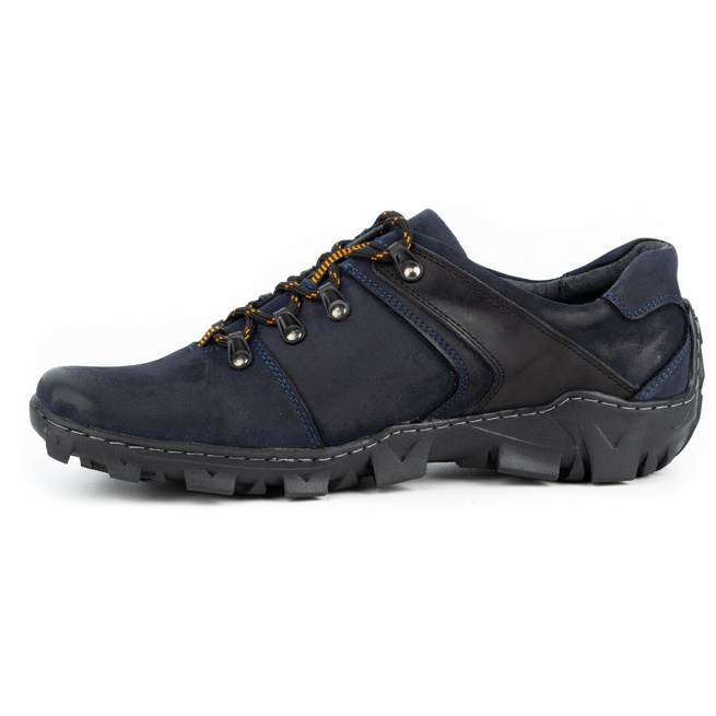 Pánské kožené trekové boty 214GT navy blue