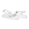 Pollonus dámské kožené sandály 5-1757-002 White Verona + Boa White