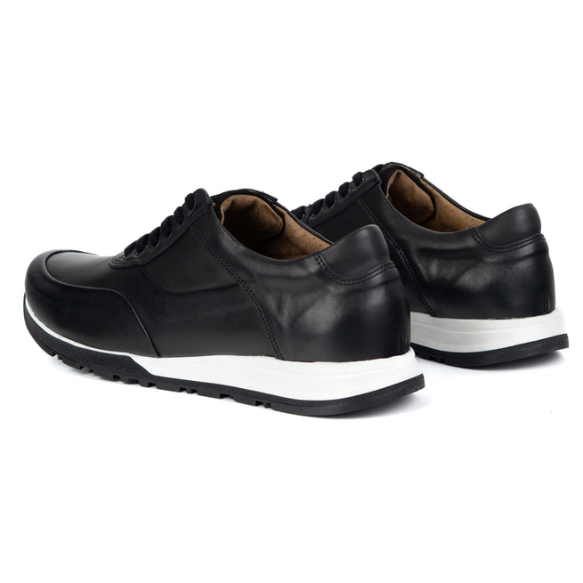 Buty męskie skórzane casual 902KNT czarne