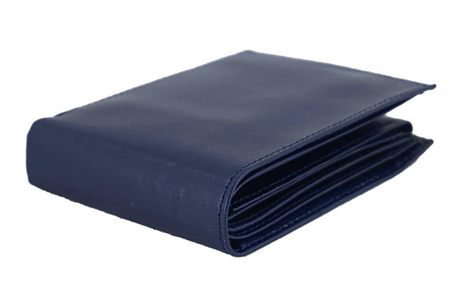 Portfel skórzany męski - Barberini's - Granatowy