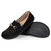 Barefoot damskie mokasyny skórzane minimalistyczne 1288AR czarny nubuk
