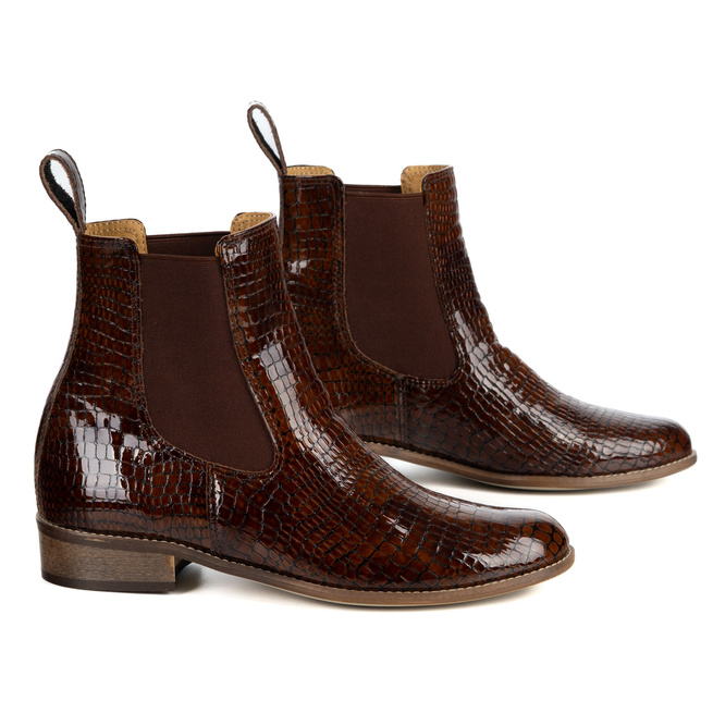 Olivier Colette – eleganckie botki sztyblety damskie skórzane, premium