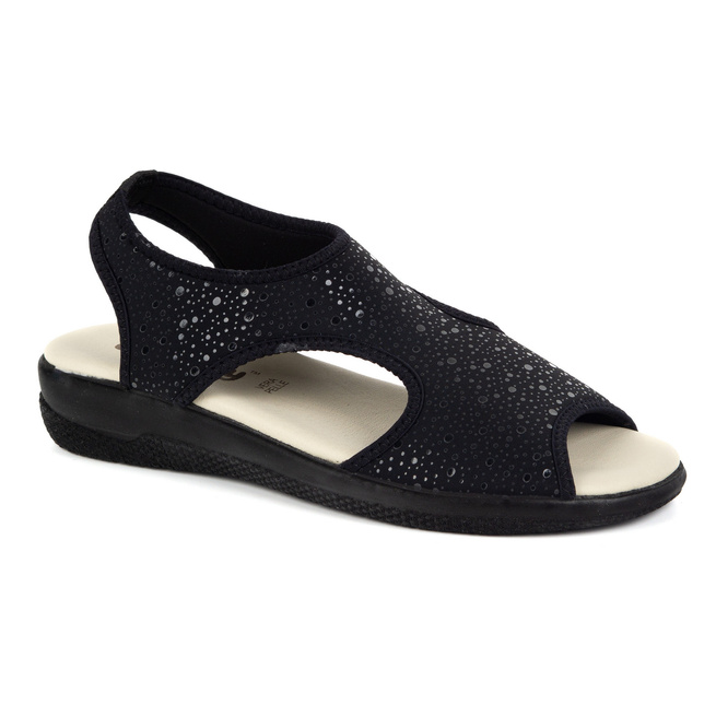 Dámské flexibilní sandály comfooty emma black glossy  
