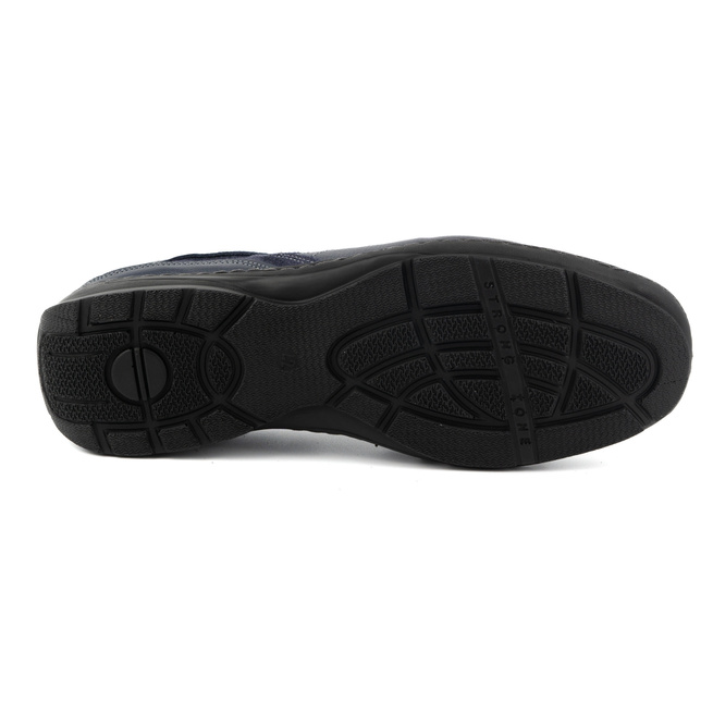 Buty męskie mokasyny wsuwane skórzane 627K granatowe