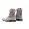 Dámské semišové prolamované boty Jess light grey
