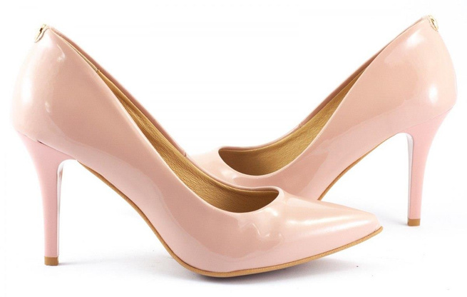 Dámské jehlové boty 2333 pudrově růžové