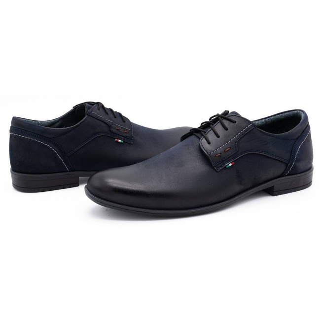 Pánská kožená obuv Olivier 305GT navy blue