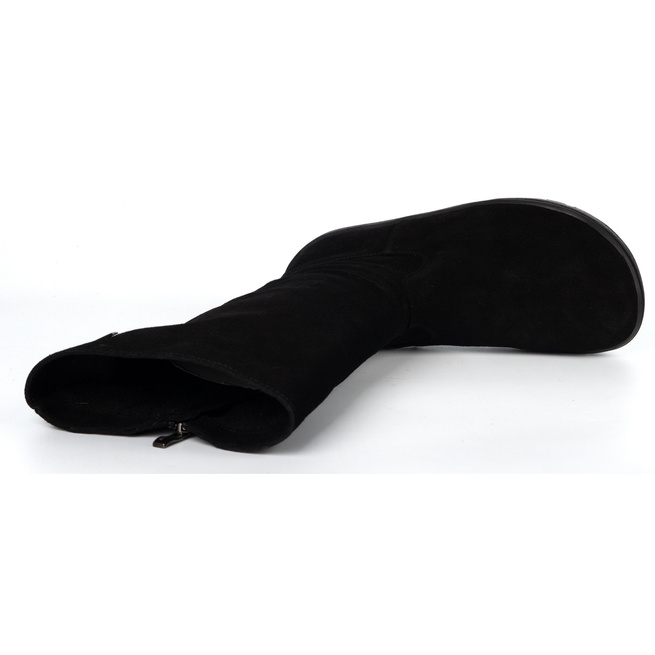 Dámské barefoot kožené boty Olivier Hazel black velur