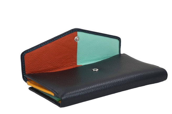 Velká peněženka se zlatým zapínáním - černá