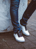 Buty męskie skórzane casual K24 białe