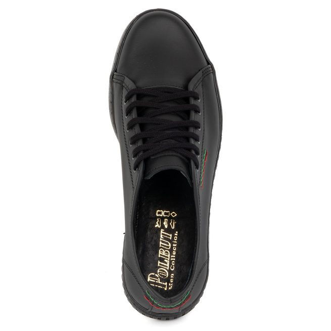 CASUAL pánské kožené polobotky 2129 černé