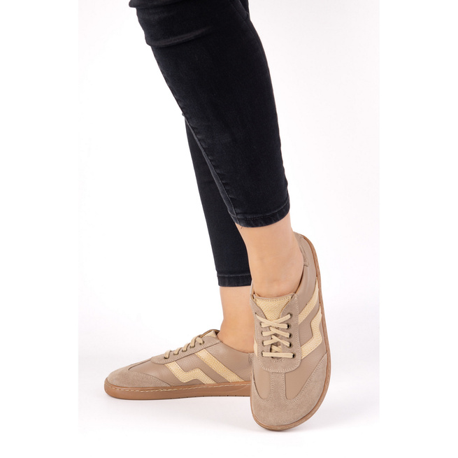 Buty barefoot damskie skórzane Olivier Eliza ciemny beż