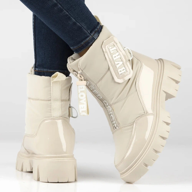 Zateplené sněhové boty Filippo DBT4960 beige 
