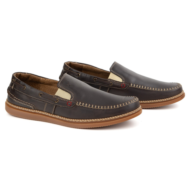 Pánské nazouvací boty 314GT tmavě hnědé