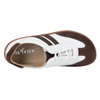 Buty BAREFOOT damskie skórzane minimalistyczne 1287 białe z brązowym nubukiem sneakersy