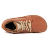 Buty damskie zimowe barefoot skórzane Z-B05 rude – ocieplane, zero-drop, szeroki przód