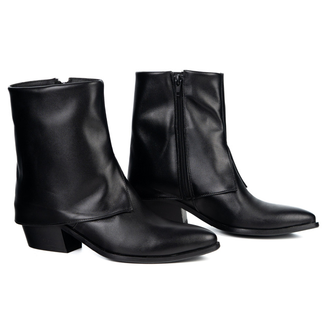 Butdam KW-1 dámské kožené kovbojské boty hnědé