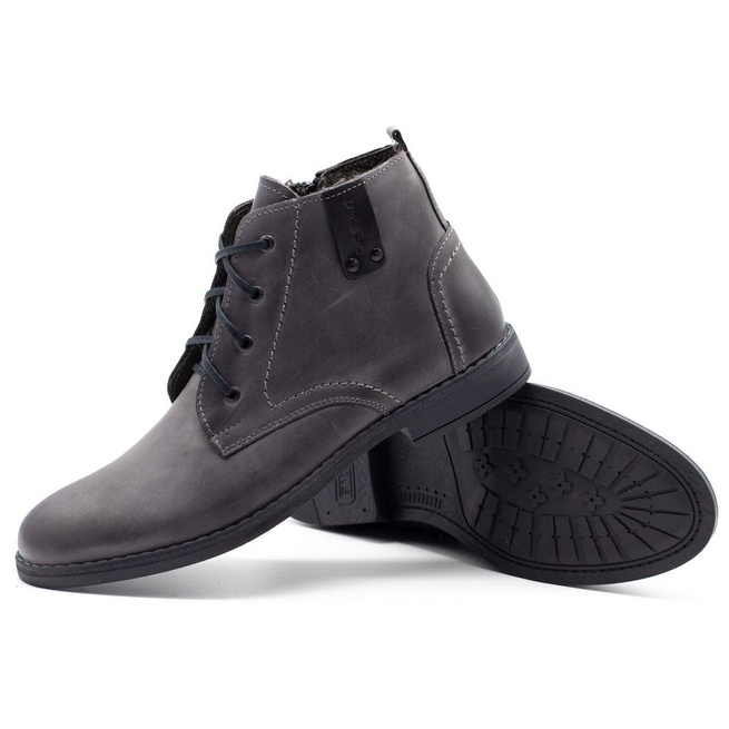Buty męskie zimowe c20s szare