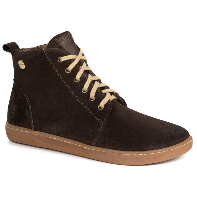 Dámské kožené zimní boty barefoot Z-B04 beige