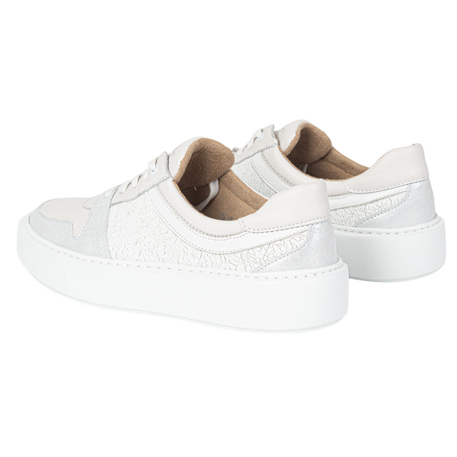 Półbuty damskie sneakersy skórzane 0774W białe