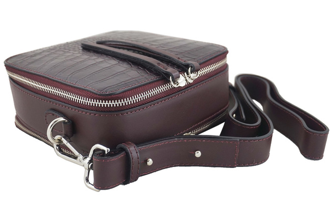 Poštovní schránka CROCO se širokým popruhem - tmavě béžová