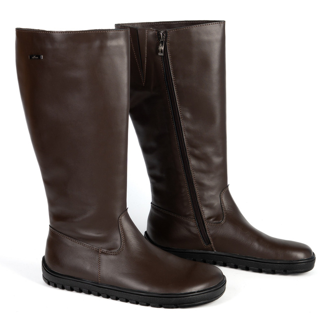 BAREFOOT dámské kožené boty Olivier Hazel brown face